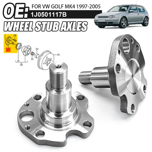 Pair rear wheel stub axles - rear,