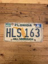 Vintage Florida - HILLSBOROUGH - US Car License Plate HLS 163