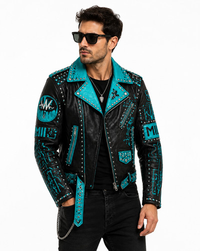 Men black teal - black,
