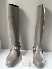 Jimmy Choo Women’s Taupe Wellington Boots Size 37 Excellent Condition Worn Once