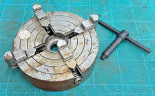 USED BURNERD 6" 4 JAW IND LATHE CHUCK 34M FOR MYFORD LATHE THREAD 1-1/8" X 12TPI