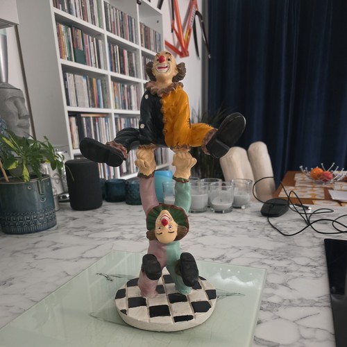 Large clown acrobat figurine - large,