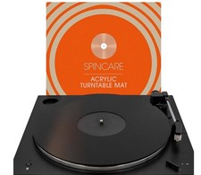 SPINCARE Black Acrylic Turntable Slipmat for Vinyl Record Players 4mm Slip Mat