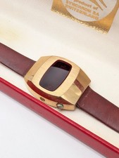 Vintage 1970s Kuatron Red LED Watch KIC Made In Korea Untested 