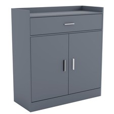 CLEARANCE Vida Designs Dalby 2 Door 1 Drawer Shoe Cabinet, Grey