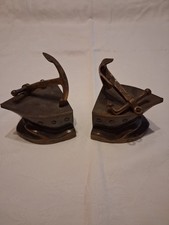 A Pair Of Brass Nautical Themed Book Ends.