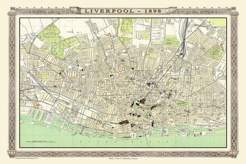 Old map liverpool 1898 - liverpool,