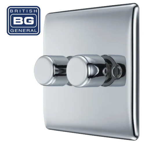 Gang dimmer switch - bg, 2-gang