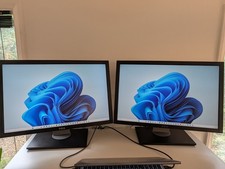 2x Dell UltraSharp U2410f 24in 1900x1200 16:10 60HZ Portrait Swivel Height Tilt