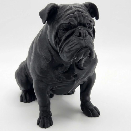 English bulldog dog sculpture - english,
