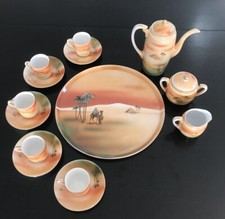 Noritake - Vintage  Collectors - Coffee Set - DESER T . CAMELS . PYRAMID