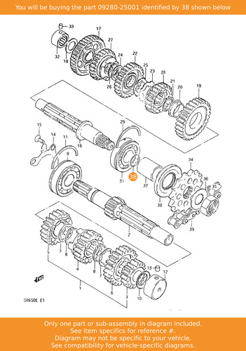 Suzuki ring 09280 - 09280-25001, oem