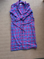 British Boxers Pink & Blue Brushed Cotton Tartan Dressing Gown L 14 Sold Out