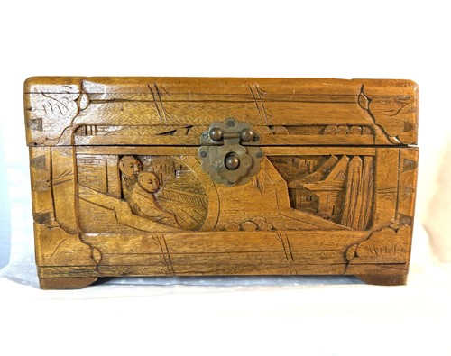Vtg chinese camphor wood chest - vtg,