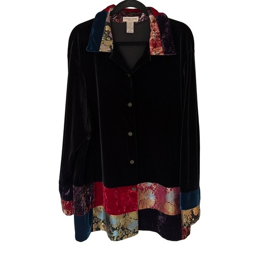 Velvet patchwork jacket