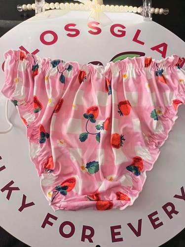 Pink strawberry frilly - pink,