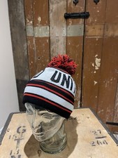 Manchester United Bobble Hat Red Black & White Football Gift Souvenir Wooly Hat