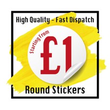 PERSONALISED ROUND PRINTED STICKERS CUSTOM LOGO LABELS BUSINESS SHIPPING