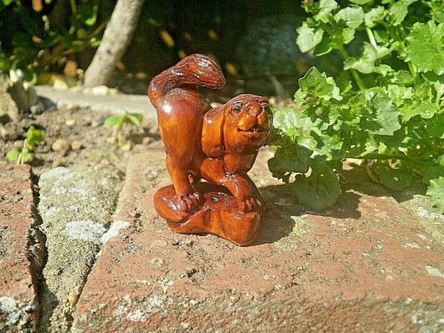 Hand carved wood netsuke - hand,