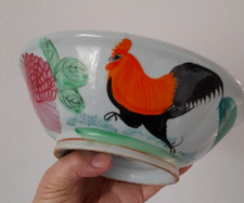 Antique  Chinese Ji Gong  Wan  Rooster  Bowl - 20cms