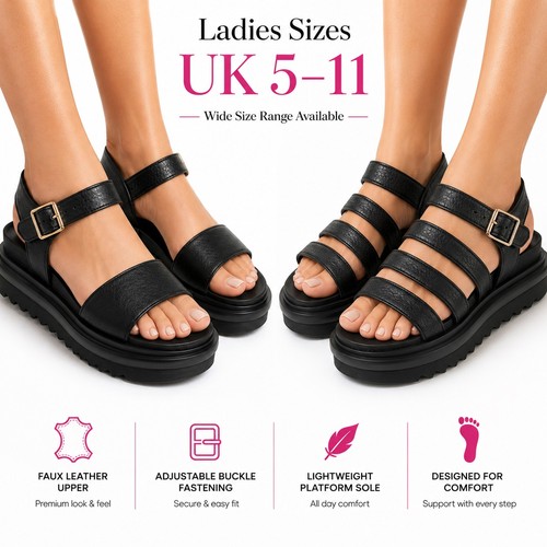 Ladies chunky gladiator - ladies,