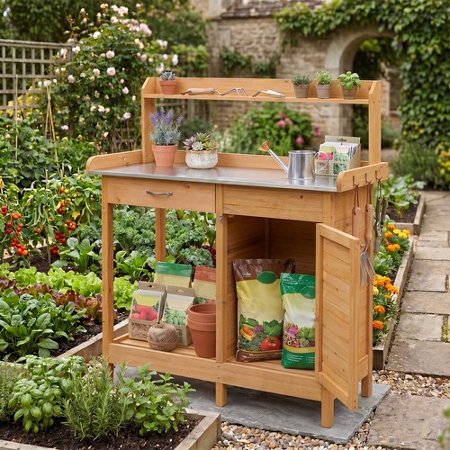 Garden potting bench table - potting,