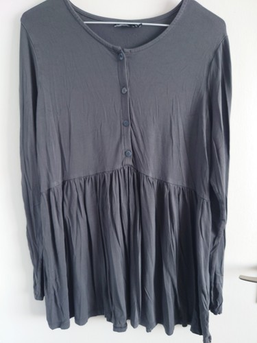 Grey long sleeve peplum - sleeve,