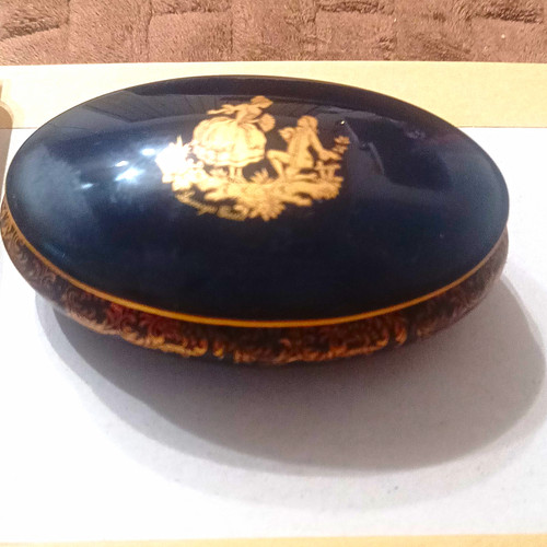 Limoges wear oval trinket box - wear,