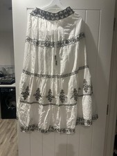 Zara white embroidered maxi