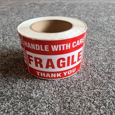 2000 Fragile Stickers Handle with Care Thank You Labels Self Adhesive 76 x 152mm
