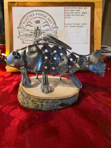 Handmade metal fish - fish, sculpture