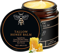 Grass-Fed Beef Tallow and Honey Balm, Beef Tallow Skin Care, Moisturising Cream 