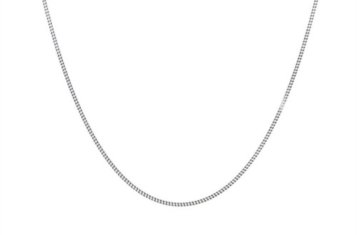 Platinum curb chain necklace - platinum,