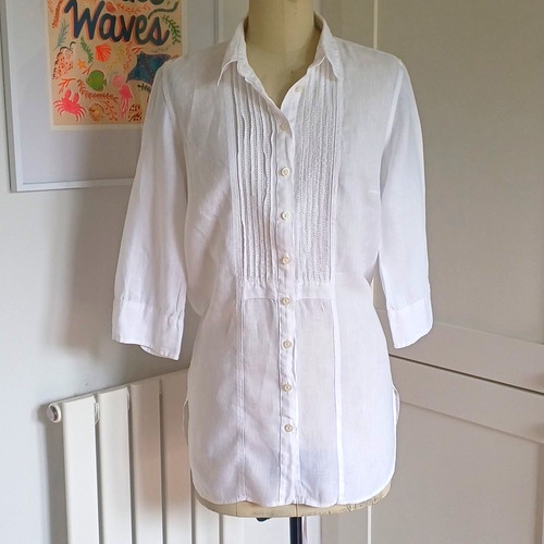 White pure linen - white,