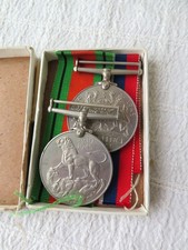 BOXED PAIR OF WWII MEDALS