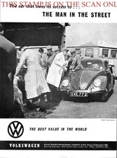 Volkswagen VW Beetle Saloon Motor Car ADVERT (4) Original 1961 Print Ad 704/21