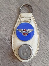 Vintage Hillman Car Enamel Keyring with Parking Meter 6d Sixpence Coin Holder
