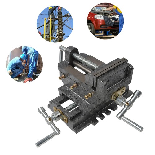 Cross machine vise for pillar - vise,