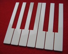 Piano Keytops  - White - One Octave- Upright Piano Accessories