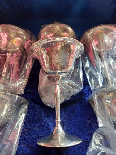 Silver plated wine goblet - 6,