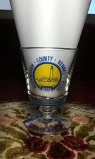 Vintage Rockingham County Kennel Club NH Footed Bar Glass