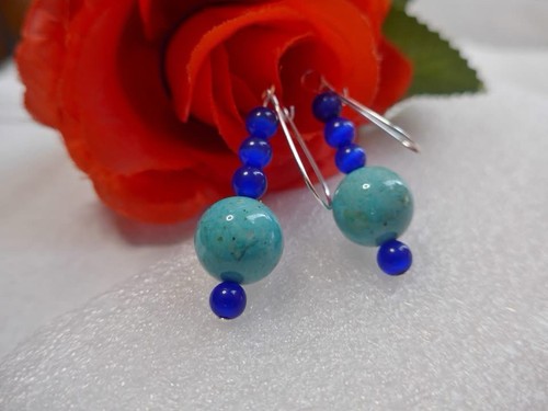 Stunning turquoise fossil bead - turquoise,