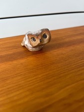 Vintage Retro Cornish Tremar Studio Pottery Owl, Stoneware, Miniature Snowy Owl