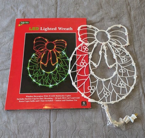 Jingle time led lighted wreath - time,
