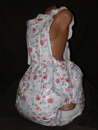 Pvc diaper pants with - diaper, bib