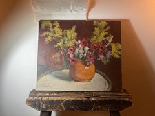 French Oil on Canvas Poppies