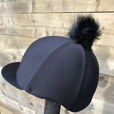 Black Horse Riding Helmet hat silk cover