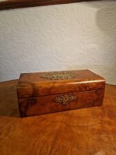 Pearce Maker Antique Burwalnut And Brass Victorian c1860 Glove Box