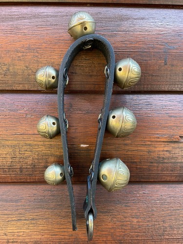 Brass horse sleigh - brass,