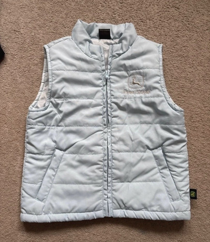 John deere blue puffer vest - john,